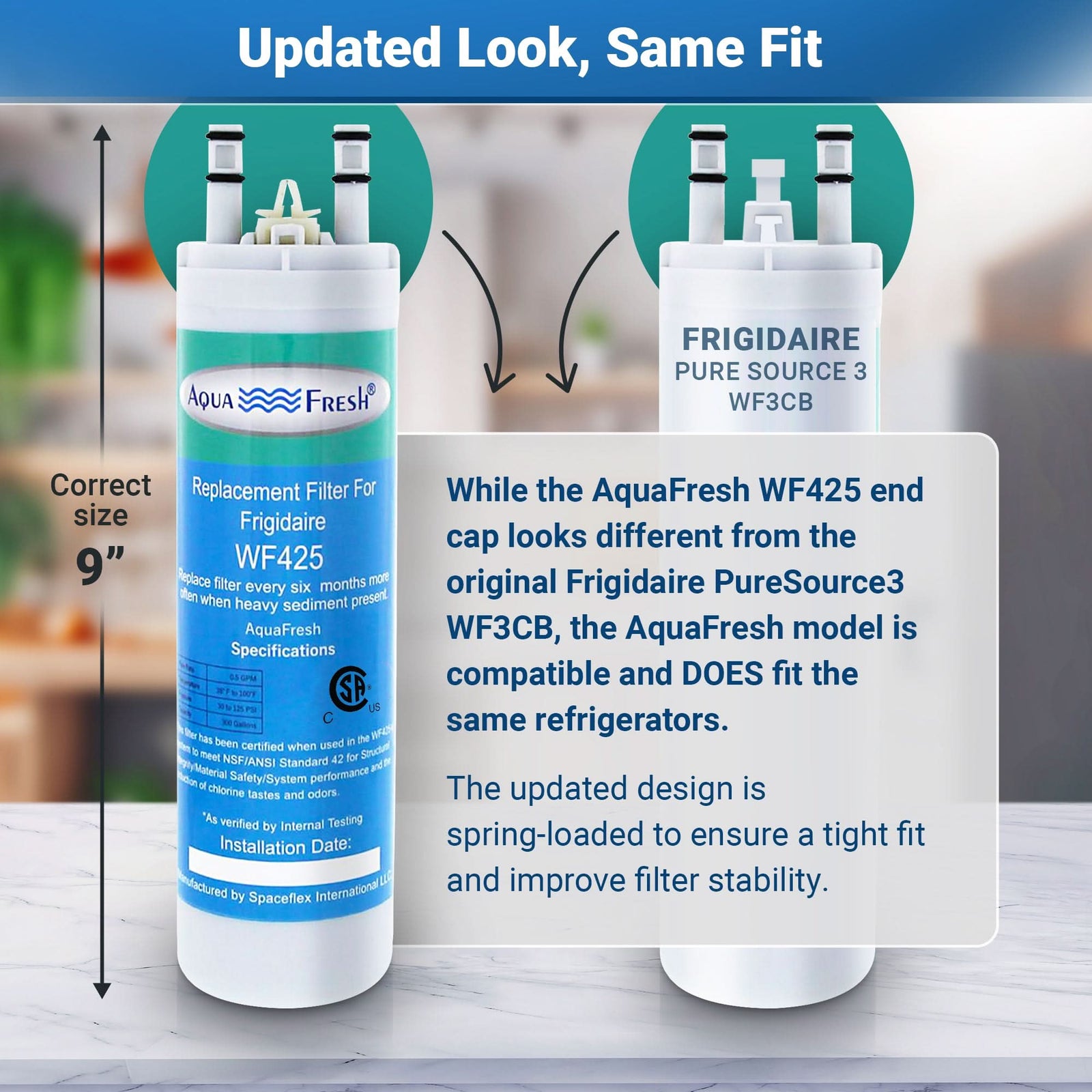 Aqua-Fresh WF425 Refrigerator Water Filter Replacement for WF3CB