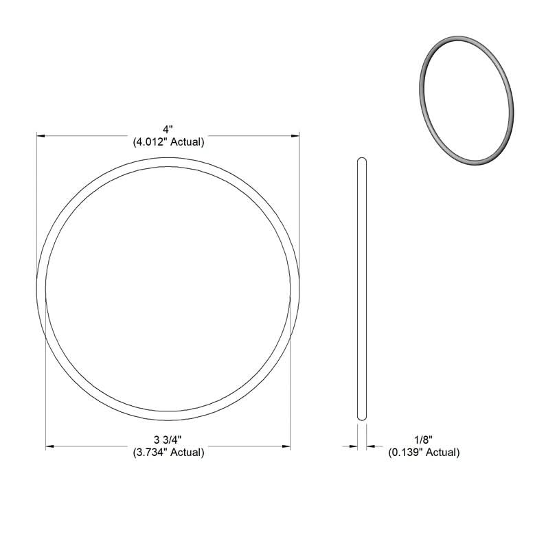 3-3/4 x 4 Inch Whole House Sump O-ring