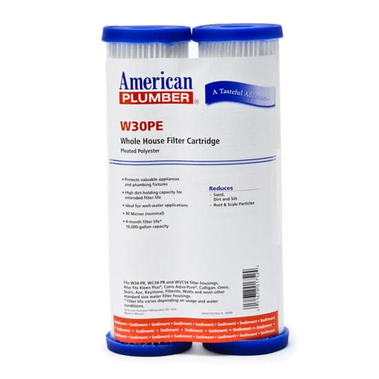 American Plumber W30PE Pleated Polyester Water Filters - WaterFilters.NET