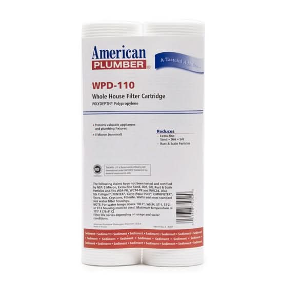 WPD-110 American Plumber Whole House Sediment Filter Cartridge (2-Pack)