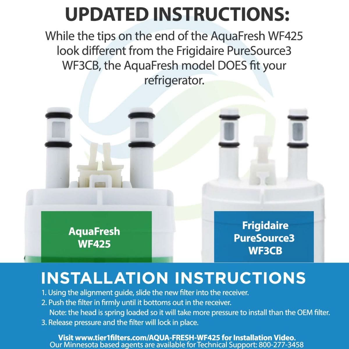 Aqua-Fresh WF425 Refrigerator Water Filter Replacement for WF3CB - WaterFilters.NET