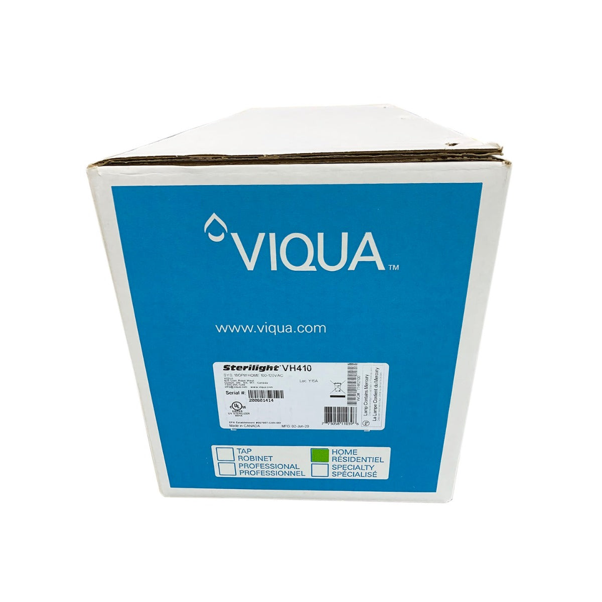 VH410 Residential UltraViolet Water Disinfection System by Viqua