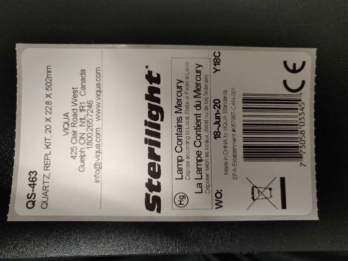 QS-463 Quartz Sleeve for UV Lamp S463RL by Viqua - WaterFilters.NET