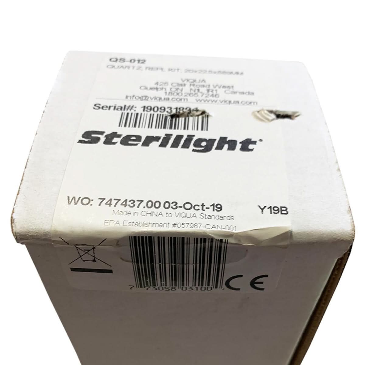 QS-012 Quartz Sleeve for UV Lamp S740RL-4C by Viqua - WaterFilters.NET