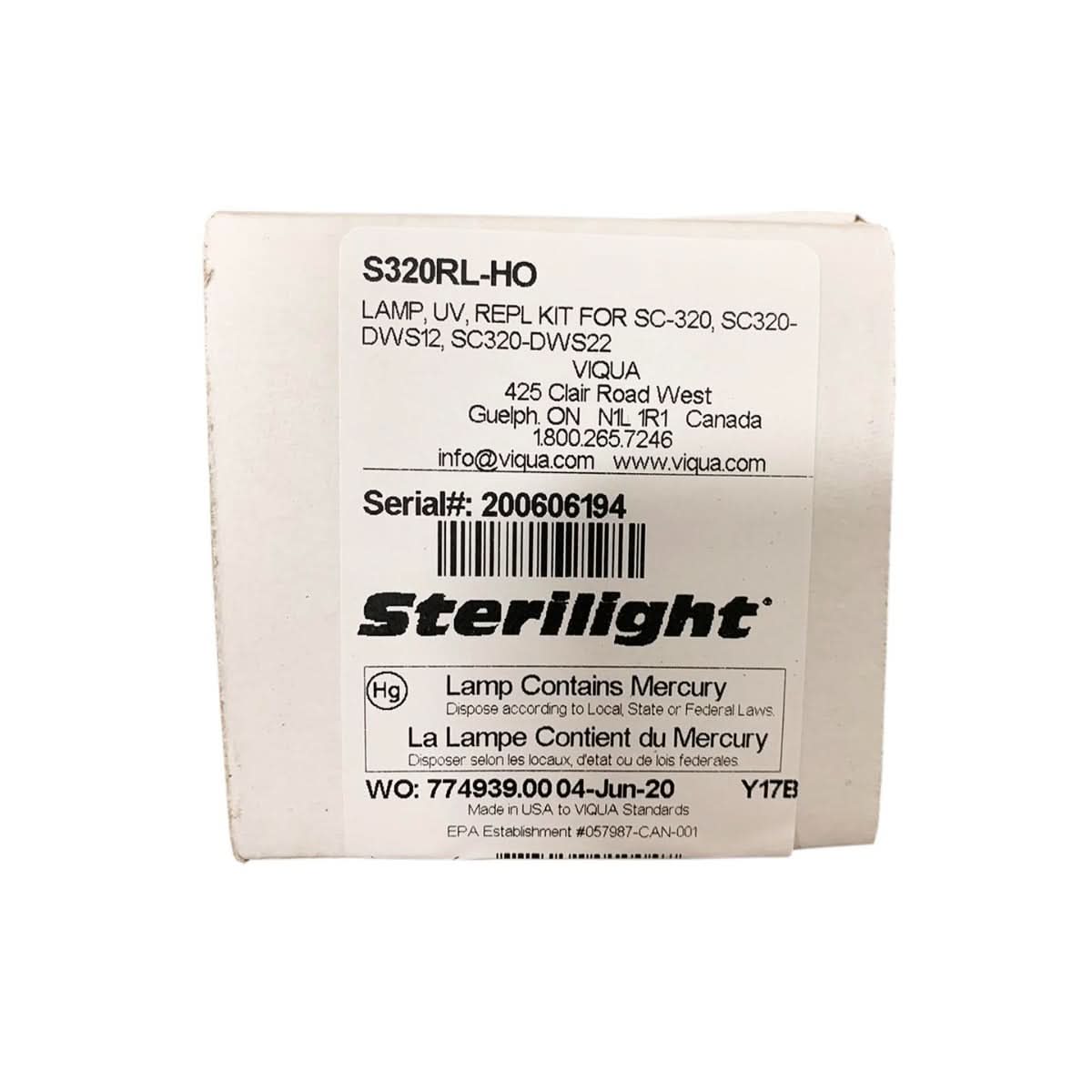 Viqua Replacement UV Lamp S320RL-HO - WaterFilters.NET