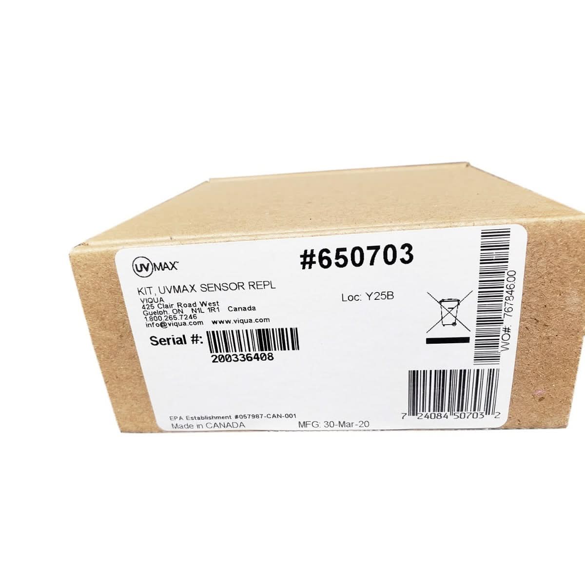 Viqua 650703 HOME UV Water Disinfection System Sensor - WaterFilters.NET