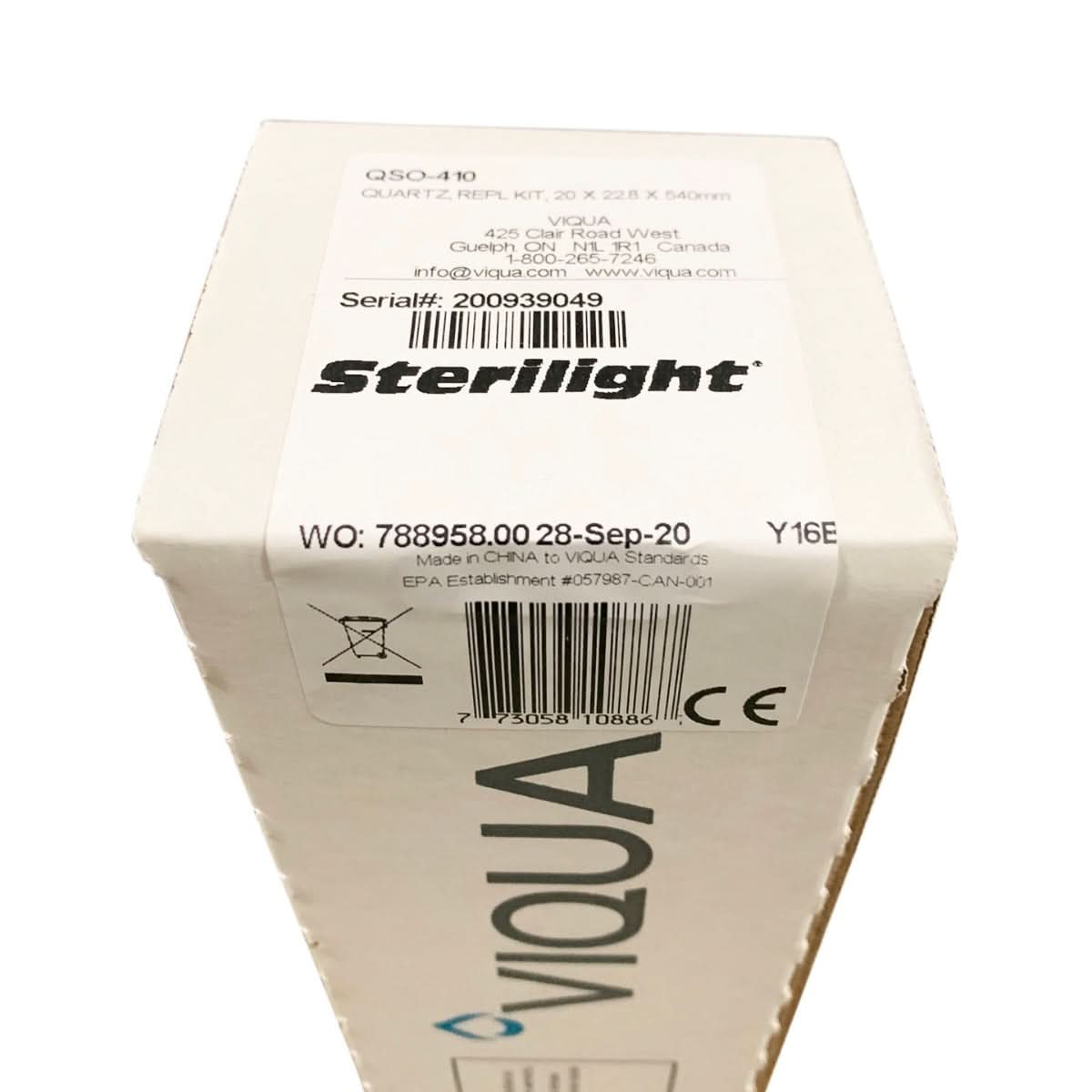 Viqua QSO-410 Replacement Quartz Sleeve for VH410 - WaterFilters.NET