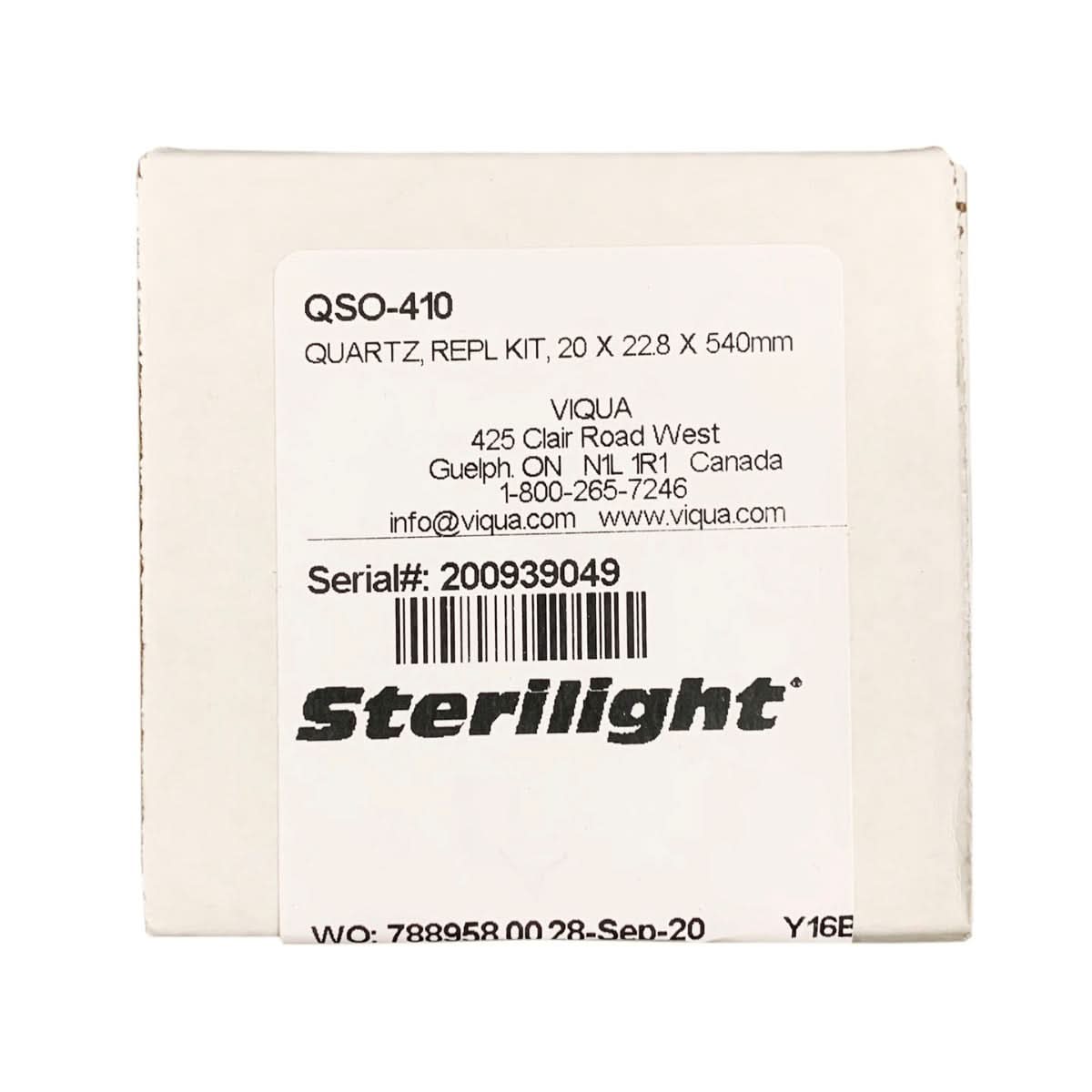 Viqua QSO-410 Replacement Quartz Sleeve for VH410 - WaterFilters.NET