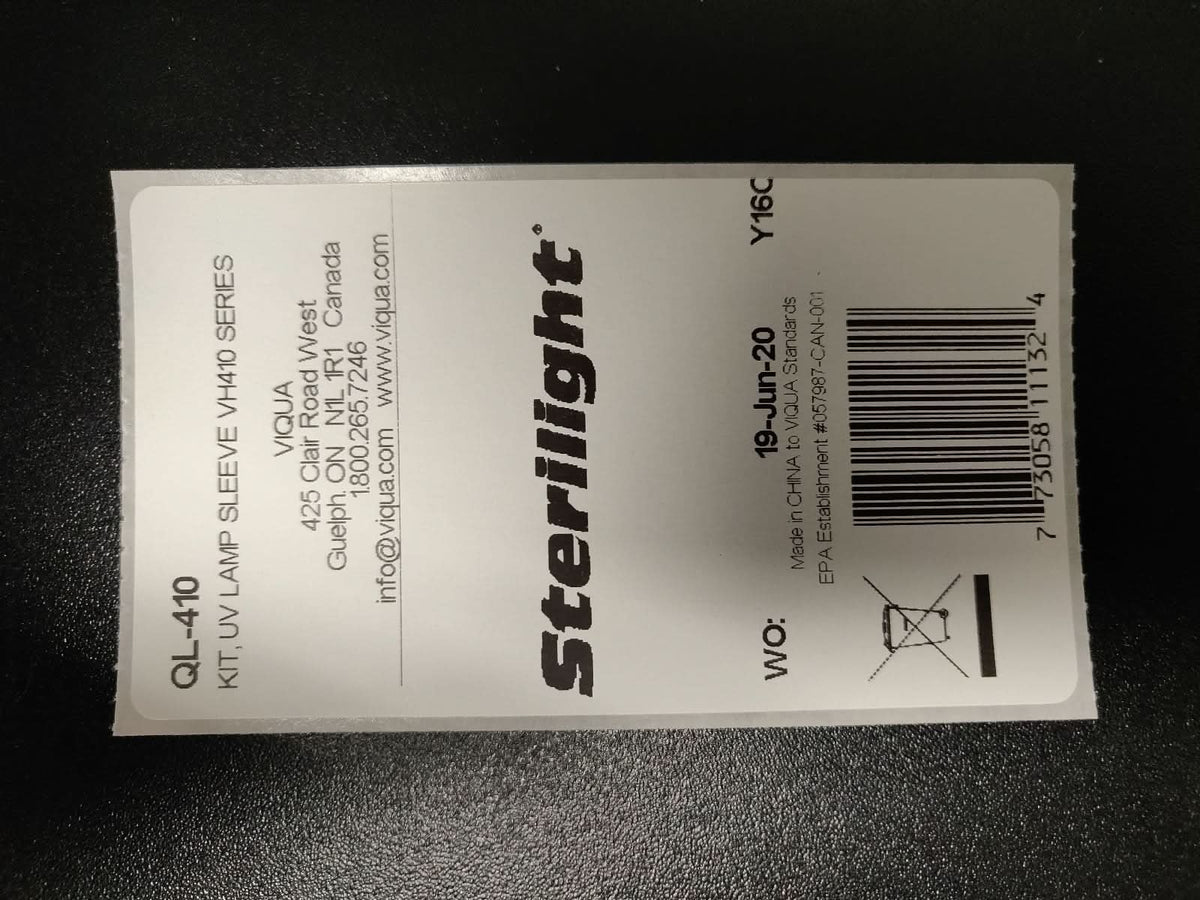 Viqua QL-410 Replacement UV Lamp and Quartz Sleeve for VH410 - WaterFilters.NET