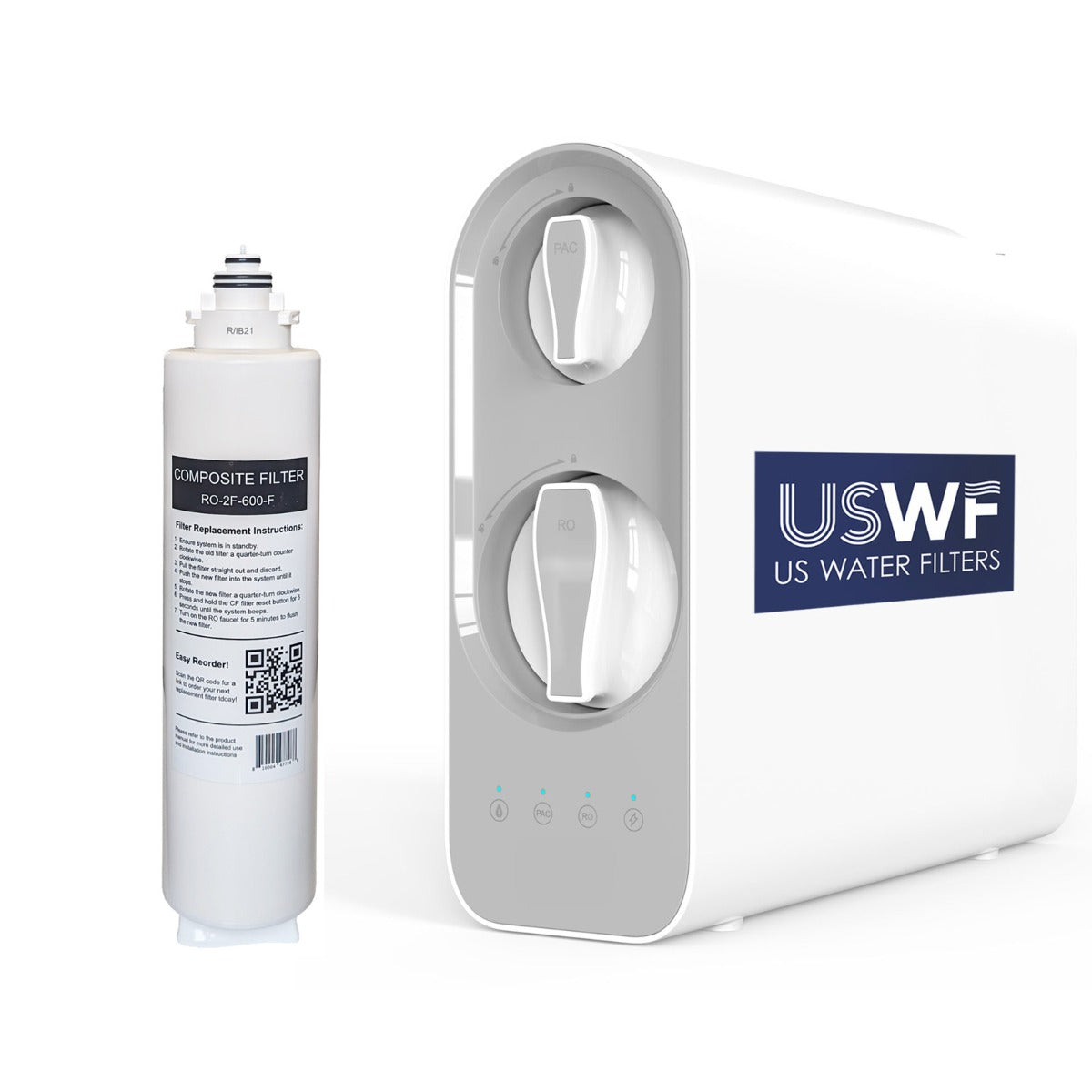 USWF Replacement Composite Prefilter for RO-2F-600 Tankless Reverse Osmosis System