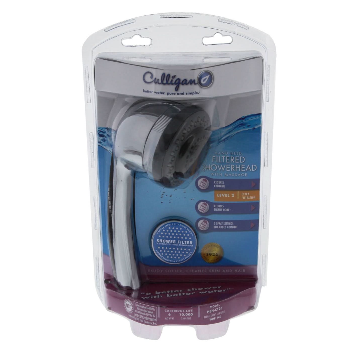 Culligan HSH-C135 Hand-Held Showerhead with Shower Filter - WaterFilters.NET
