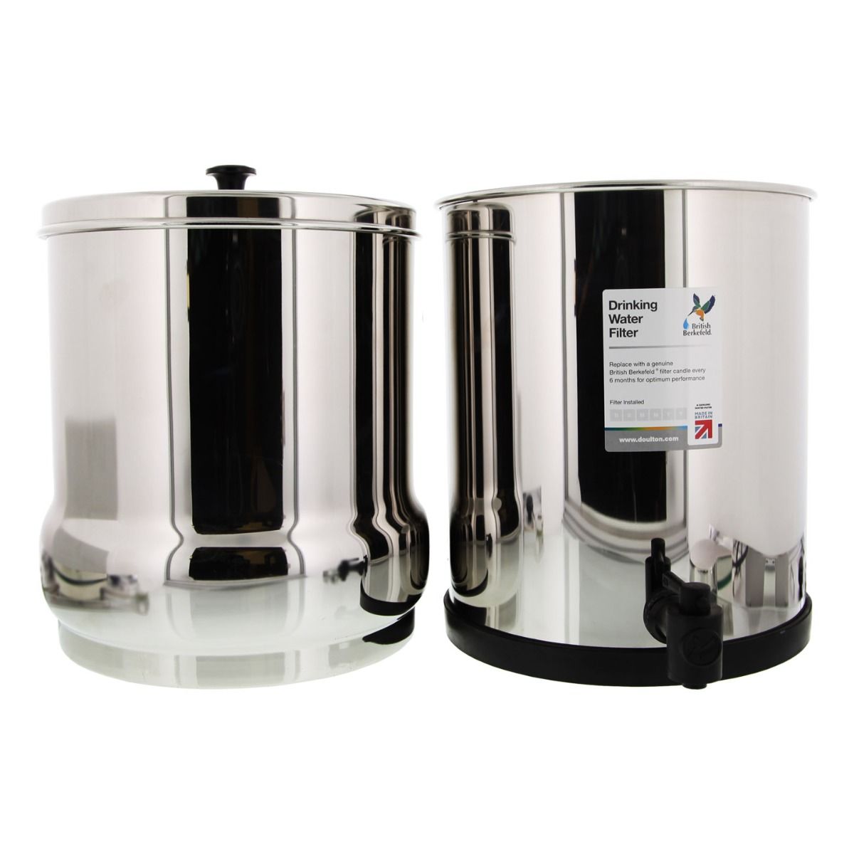 W9361123 Doulton/W9361151 British Berkefeld Stainless Steel Gravity System and ATC Super Sterasyl Candle Filter