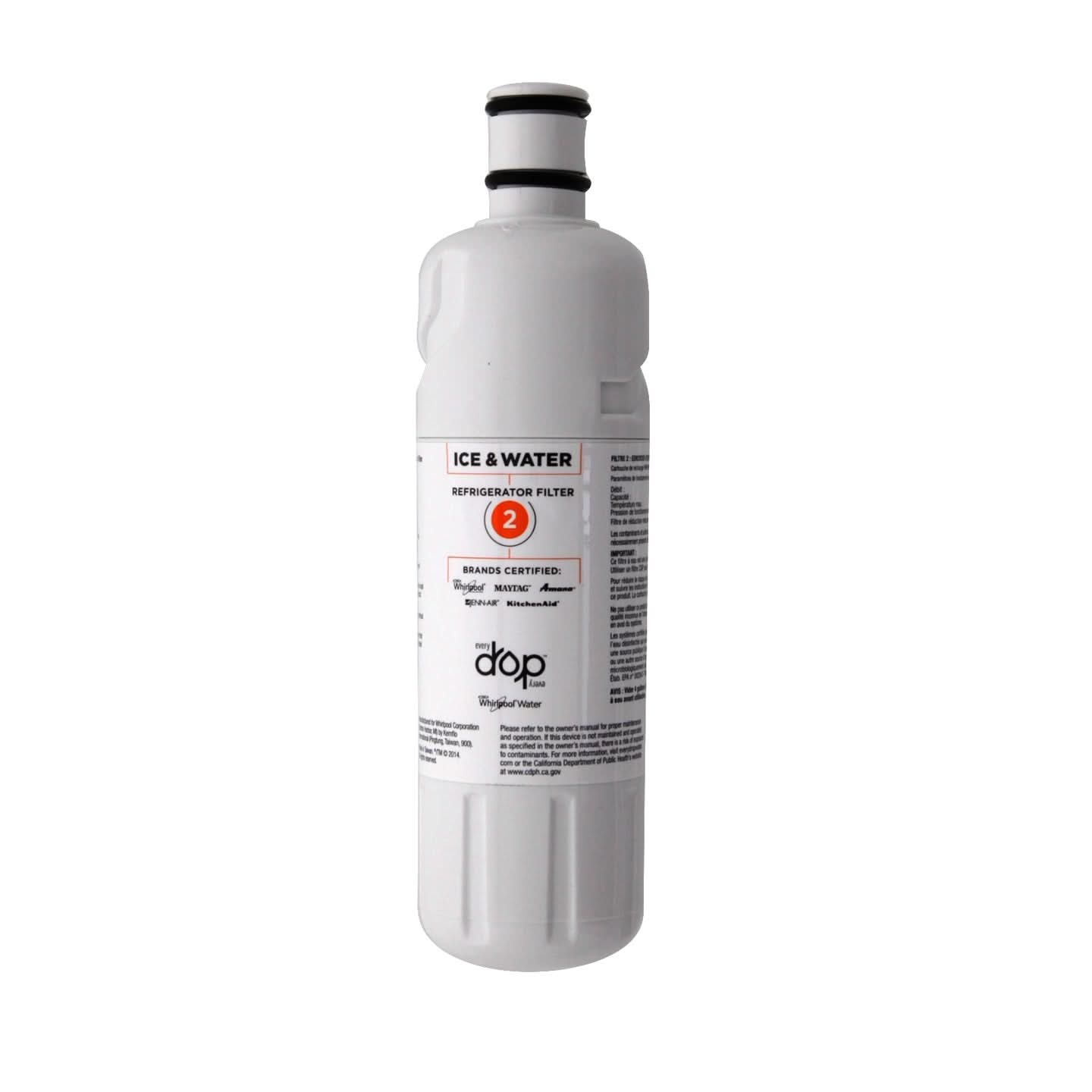 Whirlpool W10413645A EveryDrop EDR2RXD1 (Filter 2) Ice and Water Refrigerator Filter - WaterFilters.NET