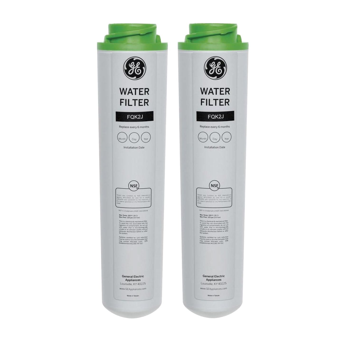 GE FQK2J Under Sink Water Filter Set (2 Filters) - WaterFilters.NET