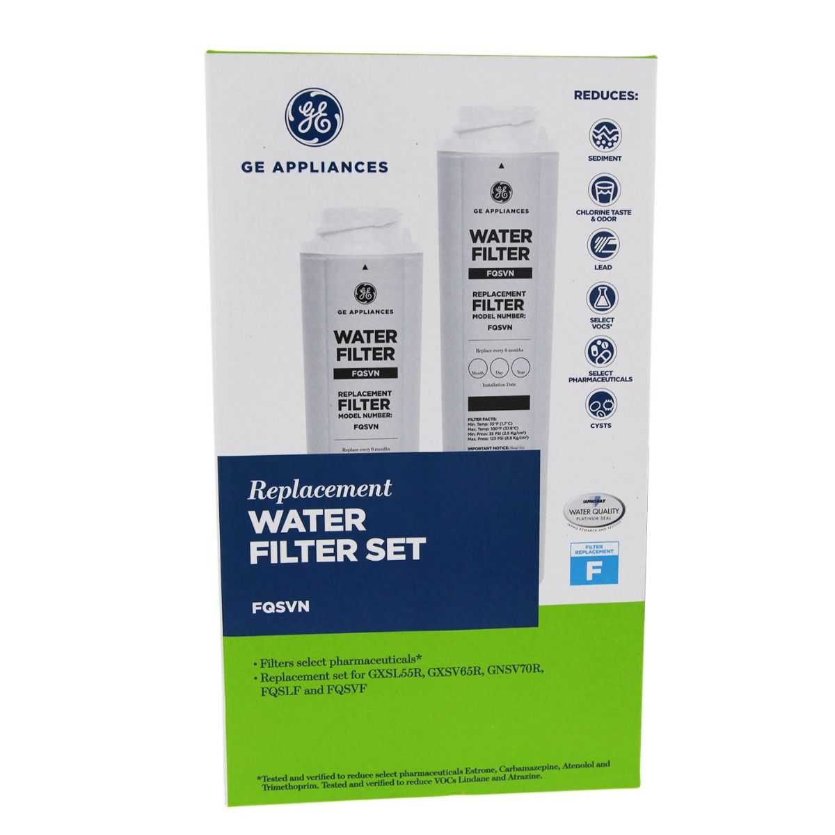 GE FQSVF Under Sink Water Filter Set (2 Filters)