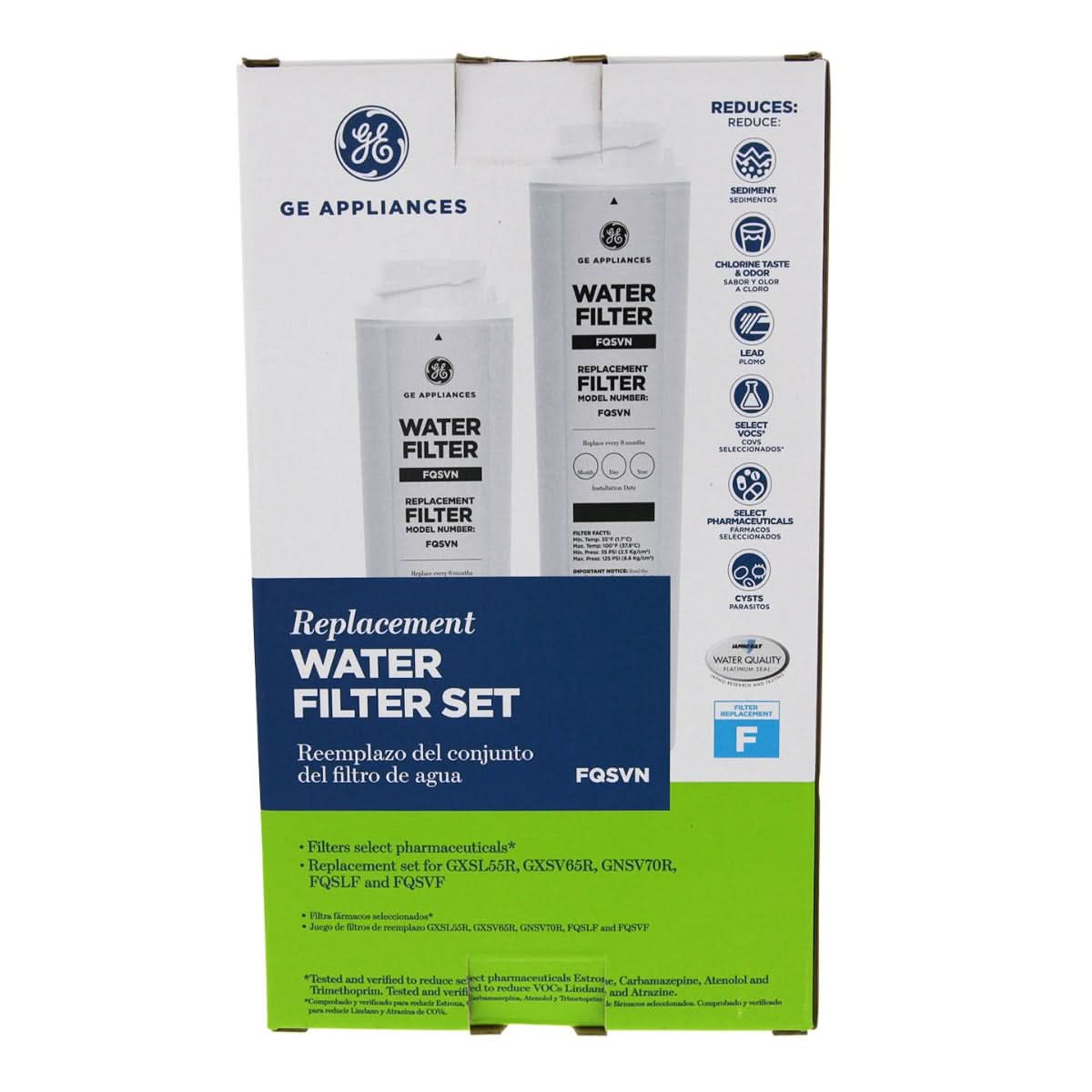 GE FQSVN Under Sink Water Filter Set (2 Filters) - WaterFilters.NET