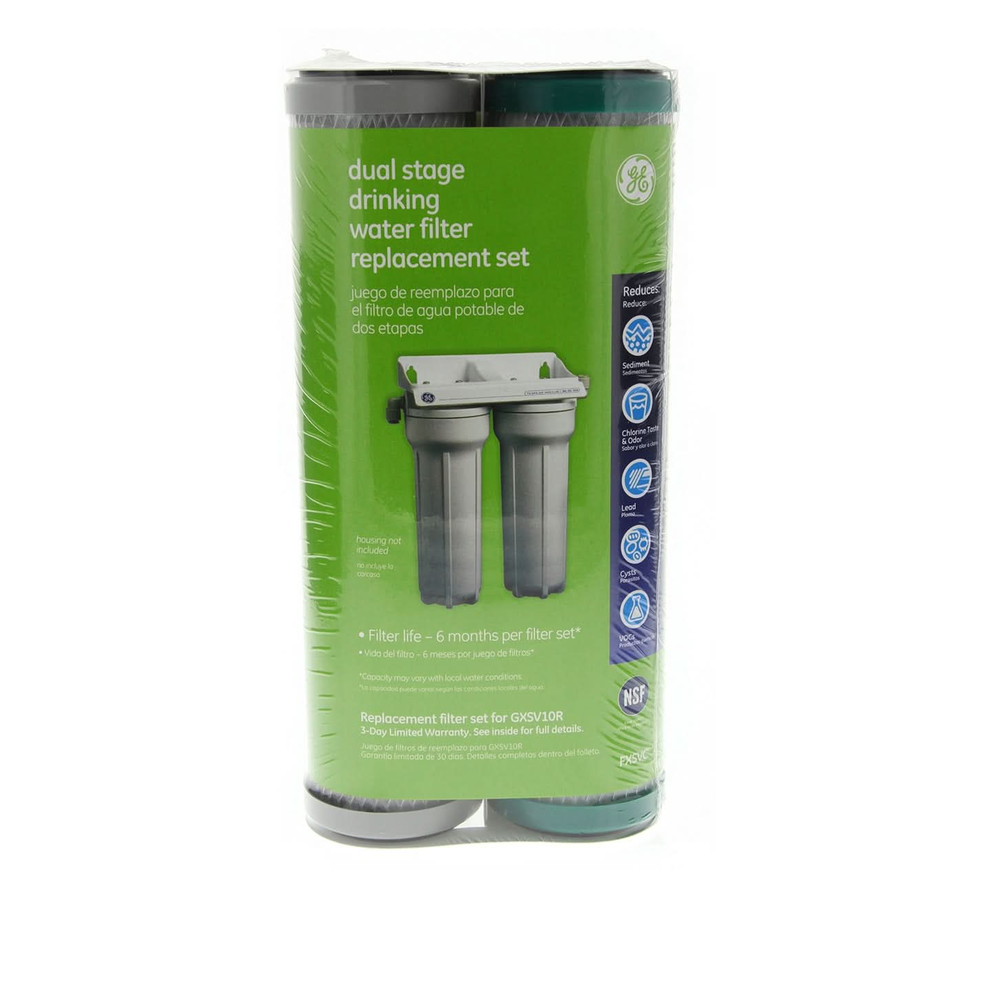 GE FXSVC Under Sink Sediment & Drinking Water Filter Set