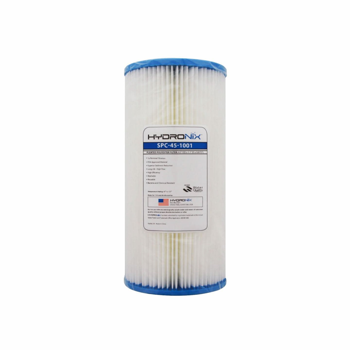 Hydronix SPC-45-1001 10-inch x 4.5-inch Pleated Sediment Water Filter 1 Micron