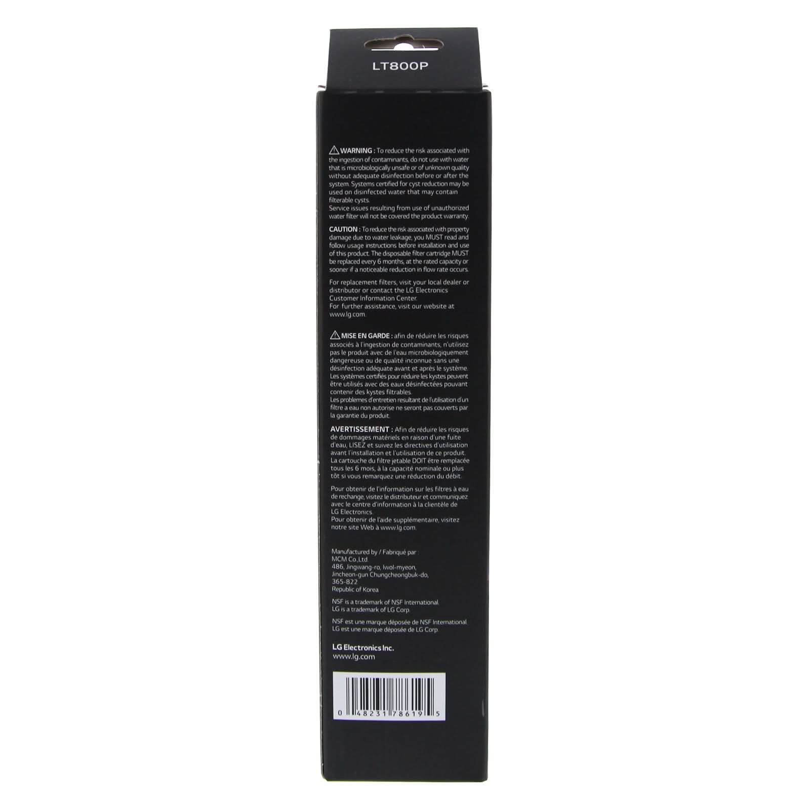 LG LT800P Refrigerator Water Filter ADQ73613401 - WaterFilters.NET