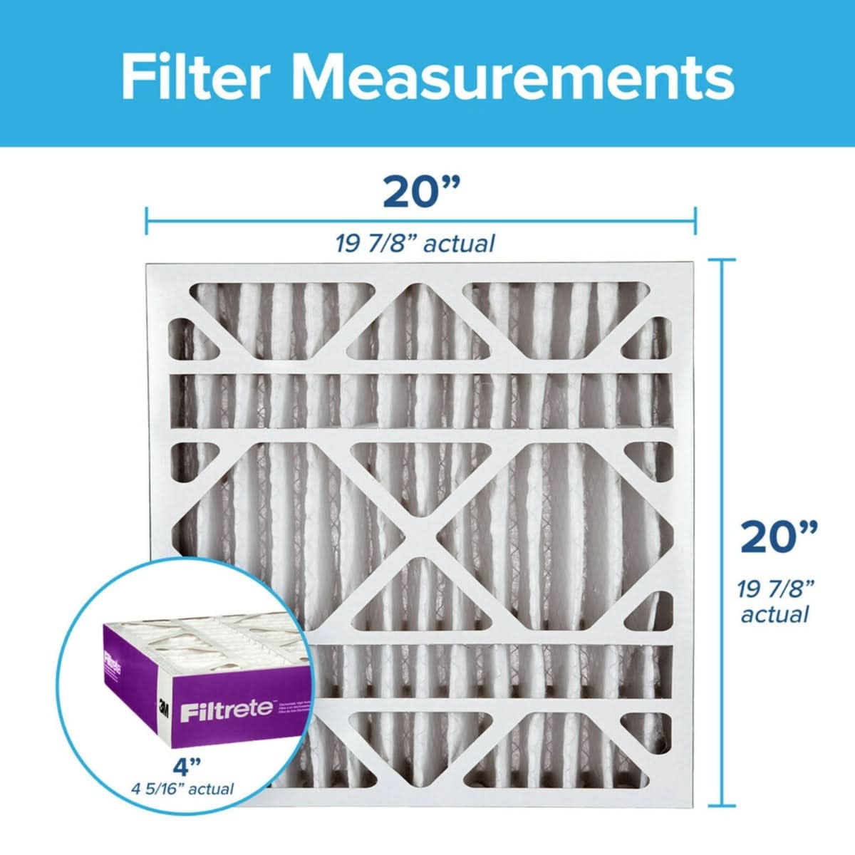 3M Filtrete 1550  Allergen Reduction Air Filters - 20x20x4 (4-Pack) - WaterFilters.NET
