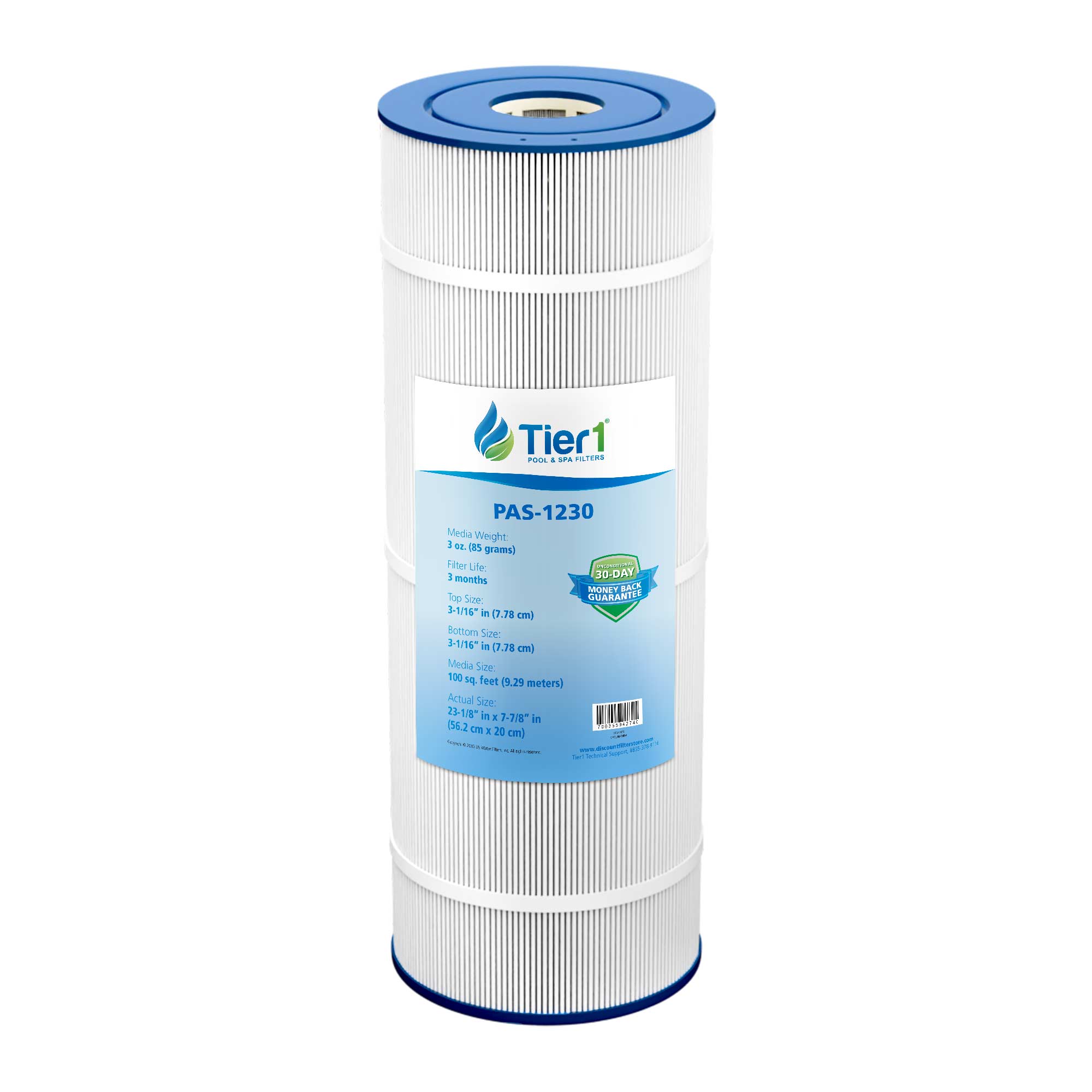 Tier1 PAS-1230 Replacement Pool and Spa Filter - WaterFilters.NET