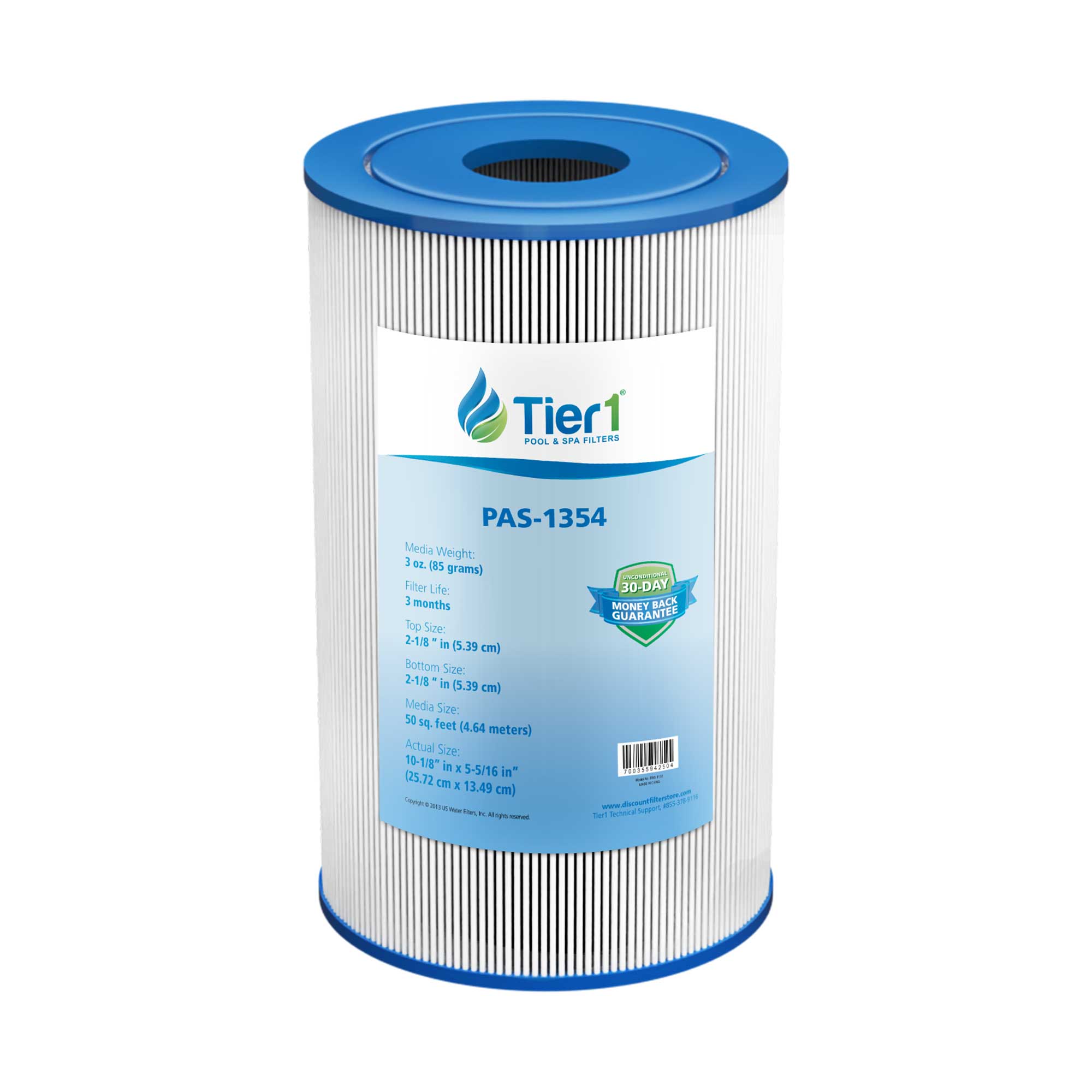 TIER1 PAS-1354 5 5/16-inch Diameter By 10 1/8-inch Length Filter - WaterFilters.NET