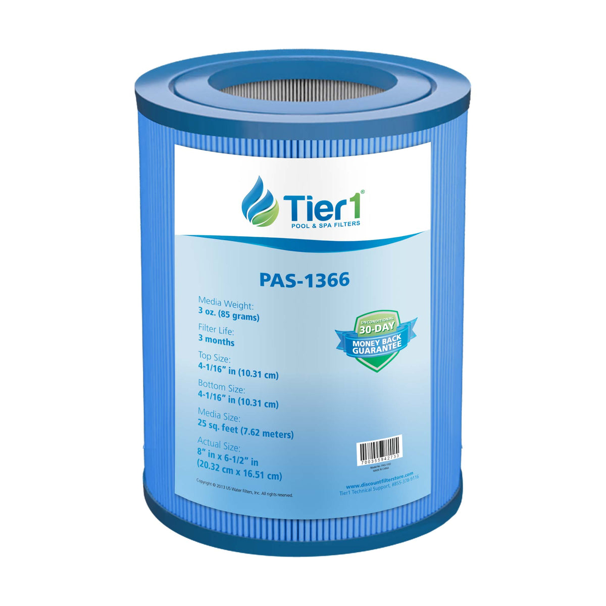 8 X 6-1/2 Inch Tier1 PAS-1366 Replacement Filter For PMA25-M - WaterFilters.NET