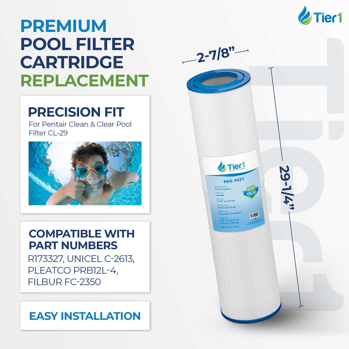 29-1/4 X 2-7/8 Inch Tier1 PAS-1431 Replacement For 17-2010 & R173327