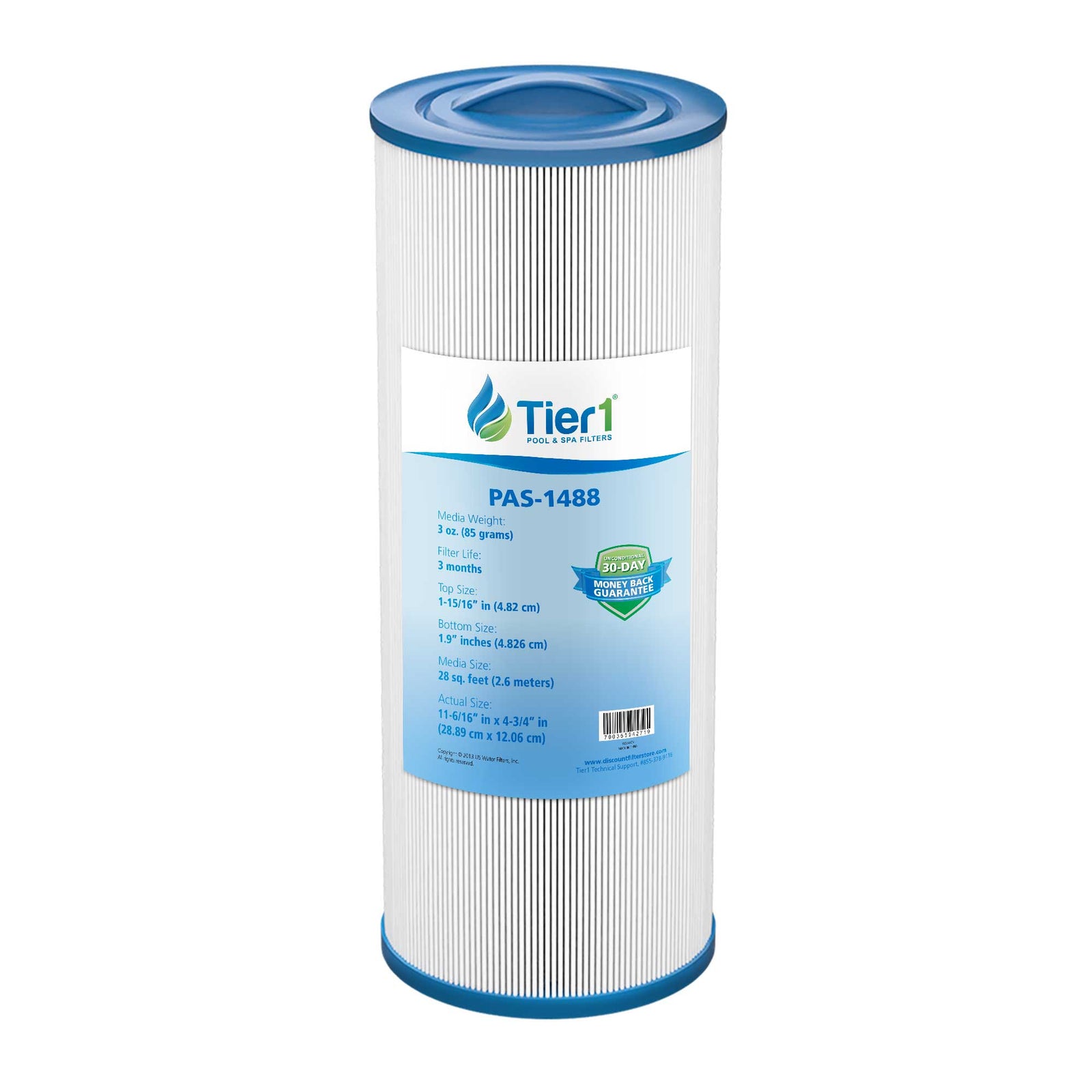 11-3/8 X 4-3/4-Inch Tier1 PAS-1488 Replacement Filter For PSG27.5P2 - WaterFilters.NET
