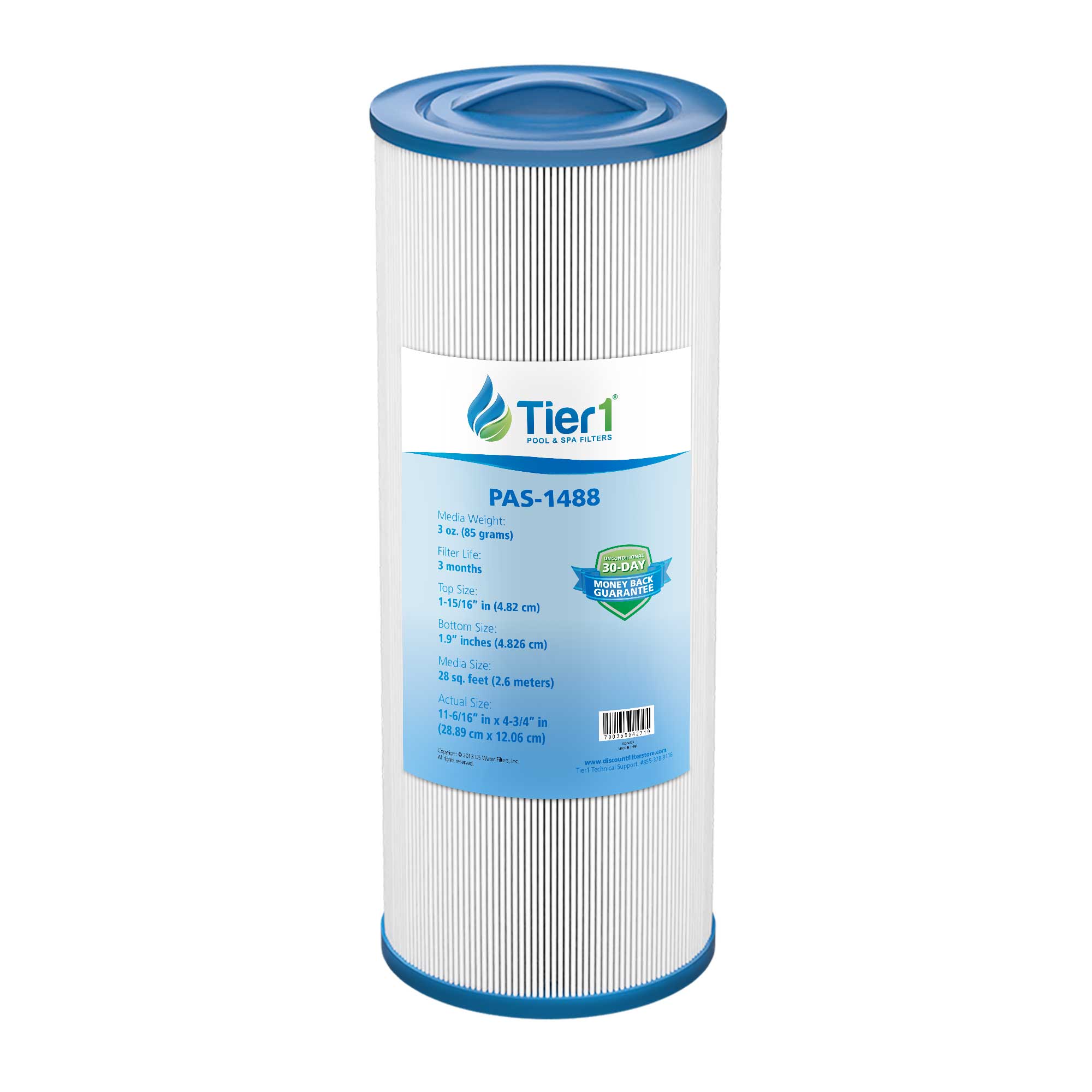 11-3/8 X 4-3/4-Inch Tier1 PAS-1488 Replacement Filter For PSG27.5P2 - WaterFilters.NET