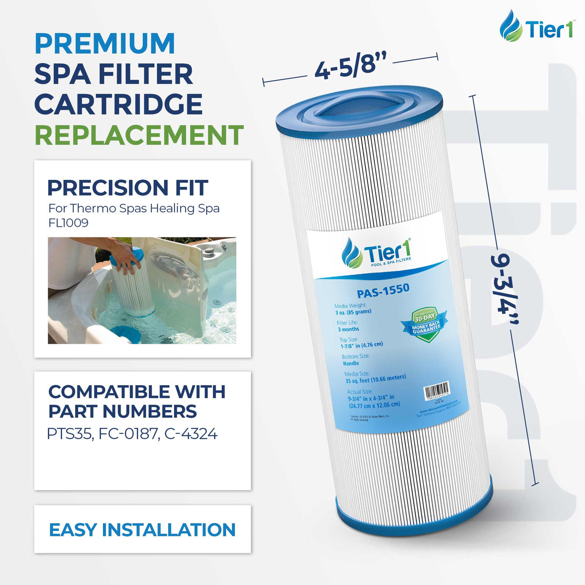 9-3/4 X 4-3/4-Inch Tier1 PAS-1550 Replacement For FL1009