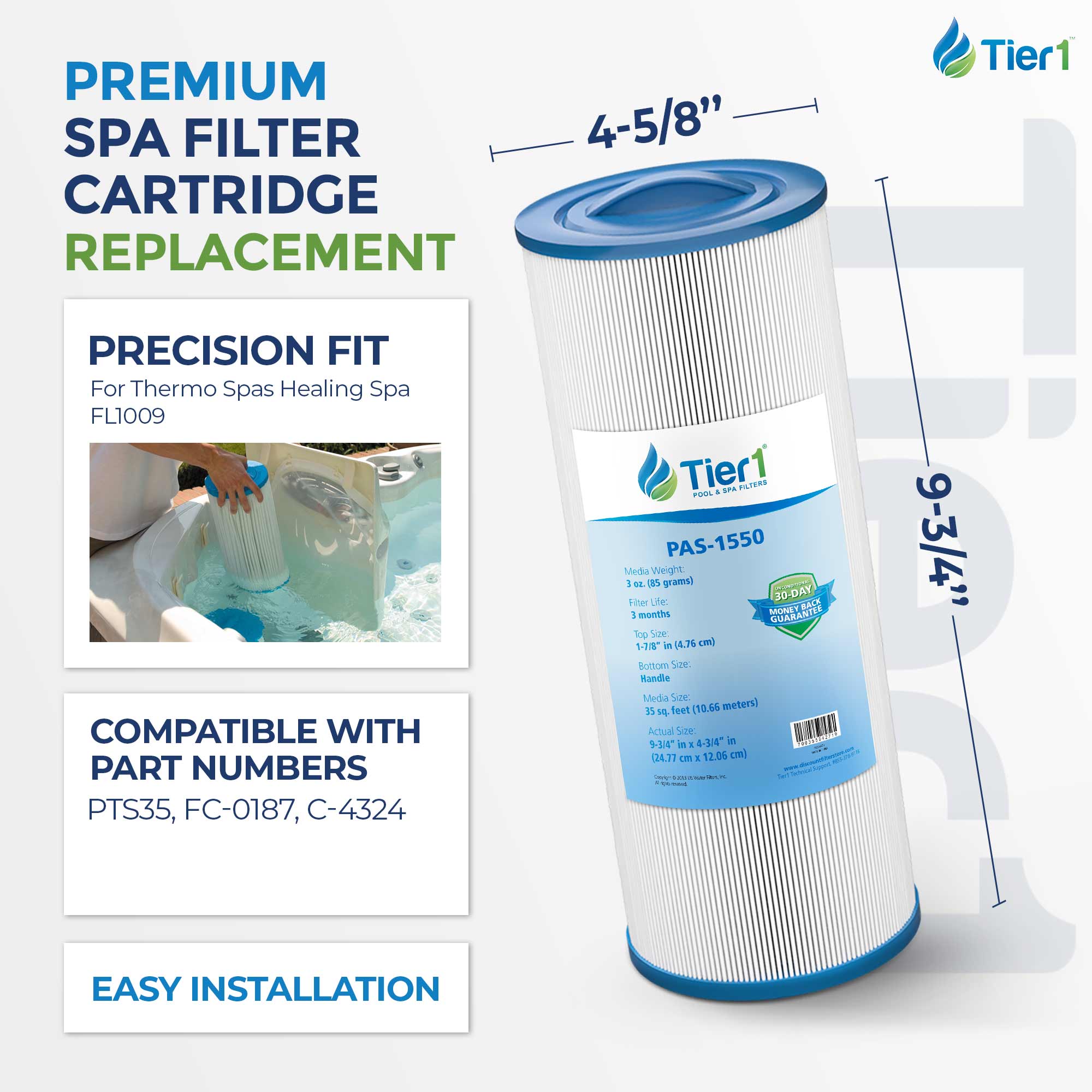 9-3/4 X 4-3/4-Inch Tier1 PAS-1550 Replacement For FL1009