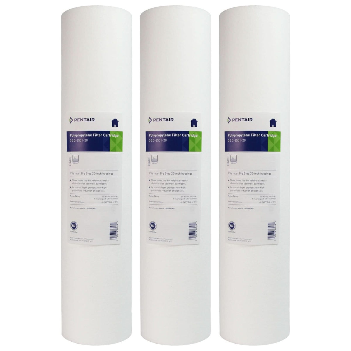 Pentek DGD-2501-20 Sediment Water Filters (20-inch x 4.5-inch) - WaterFilters.NET