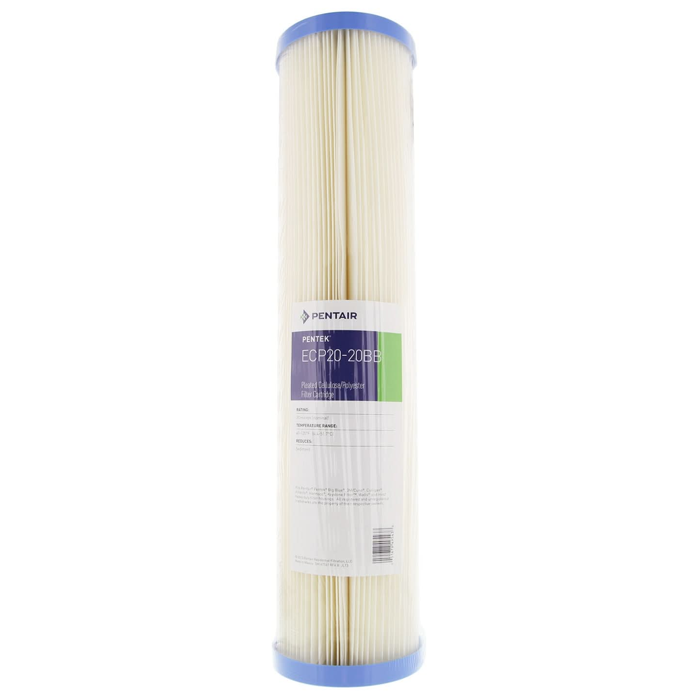 Pentek ECP20-20BB Pleated Sediment Water Filters (20-inch x 4-1/2-inch) (Filter In Wrap)