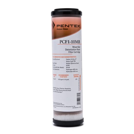 Pentek PCF1-10MB Deionization Water Filter (9-3/4-inch x 2-2/3-inch) - WaterFilters.NET