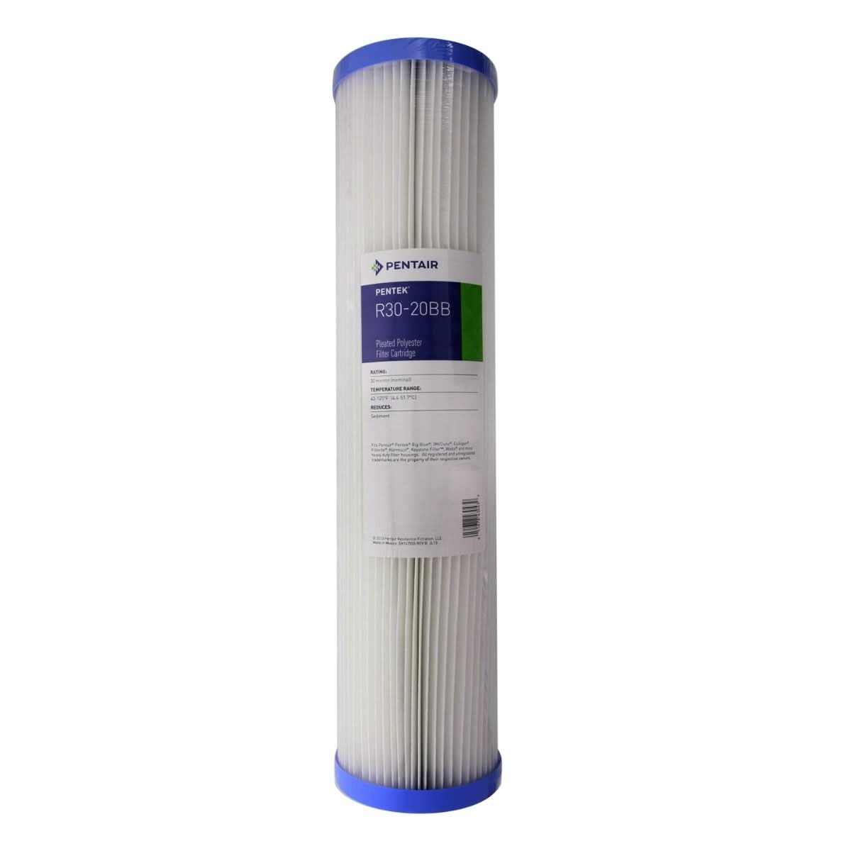 Tier1 20" X 4.5" 30 Micron Sediment Water Filter – 12-Pack (Replaces Pentek R30-20BB)