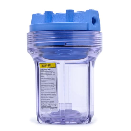 Pentek 158133 1/4-Inch #5 Clear/Blue Water Filter Housing - WaterFilters.NET