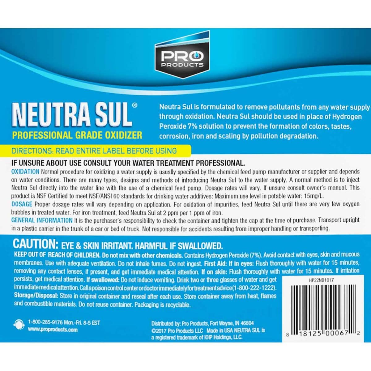 Professional Grade Neutra Sul Oxidizer by Pro Products - WaterFilters.NET