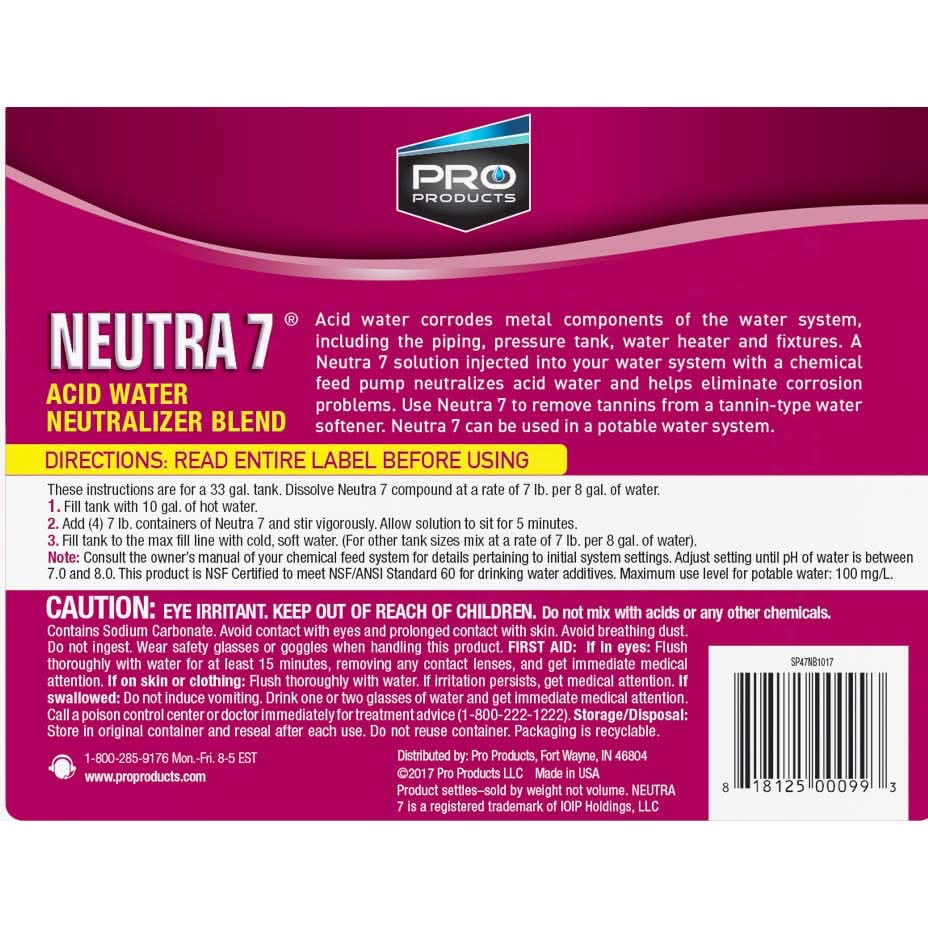 Pro Products SP40N Neutra 7 Acid Water Neutralizer (40 lb pail) - WaterFilters.NET