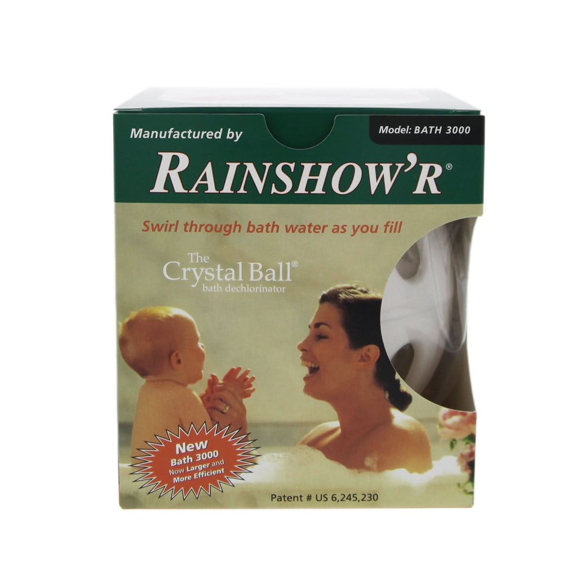 Rainshower Bath-3000 KDF Quartz Crystal Bath Water Filter Ball