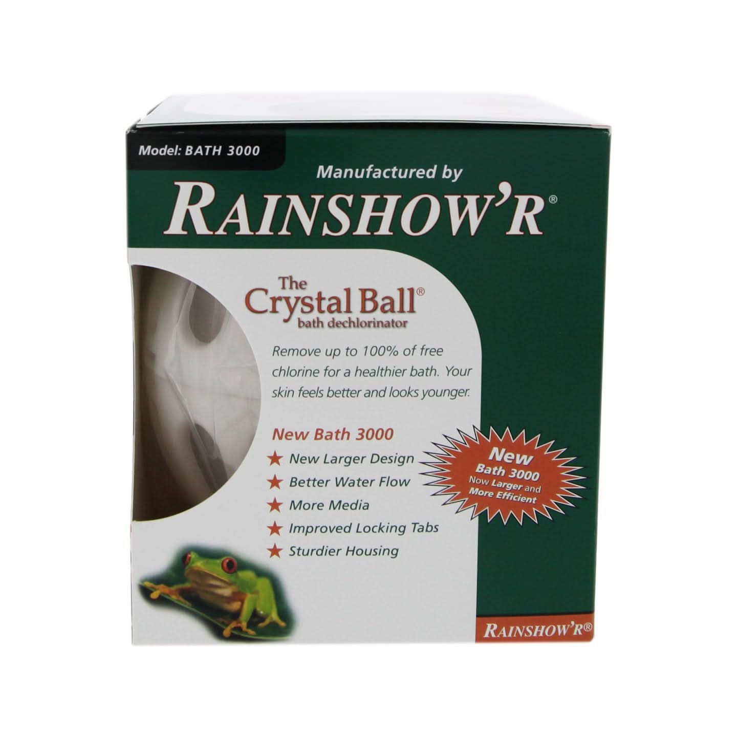 Rainshower Bath-3000 KDF Quartz Crystal Bath Water Filter Ball