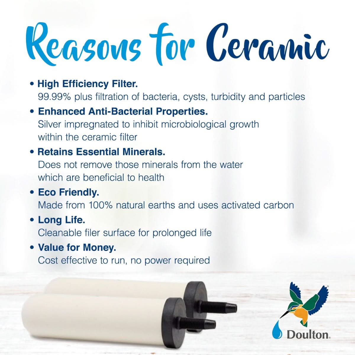 Doulton W9123053 UltraCarb Ceramic Filter Candle - WaterFilters.NET