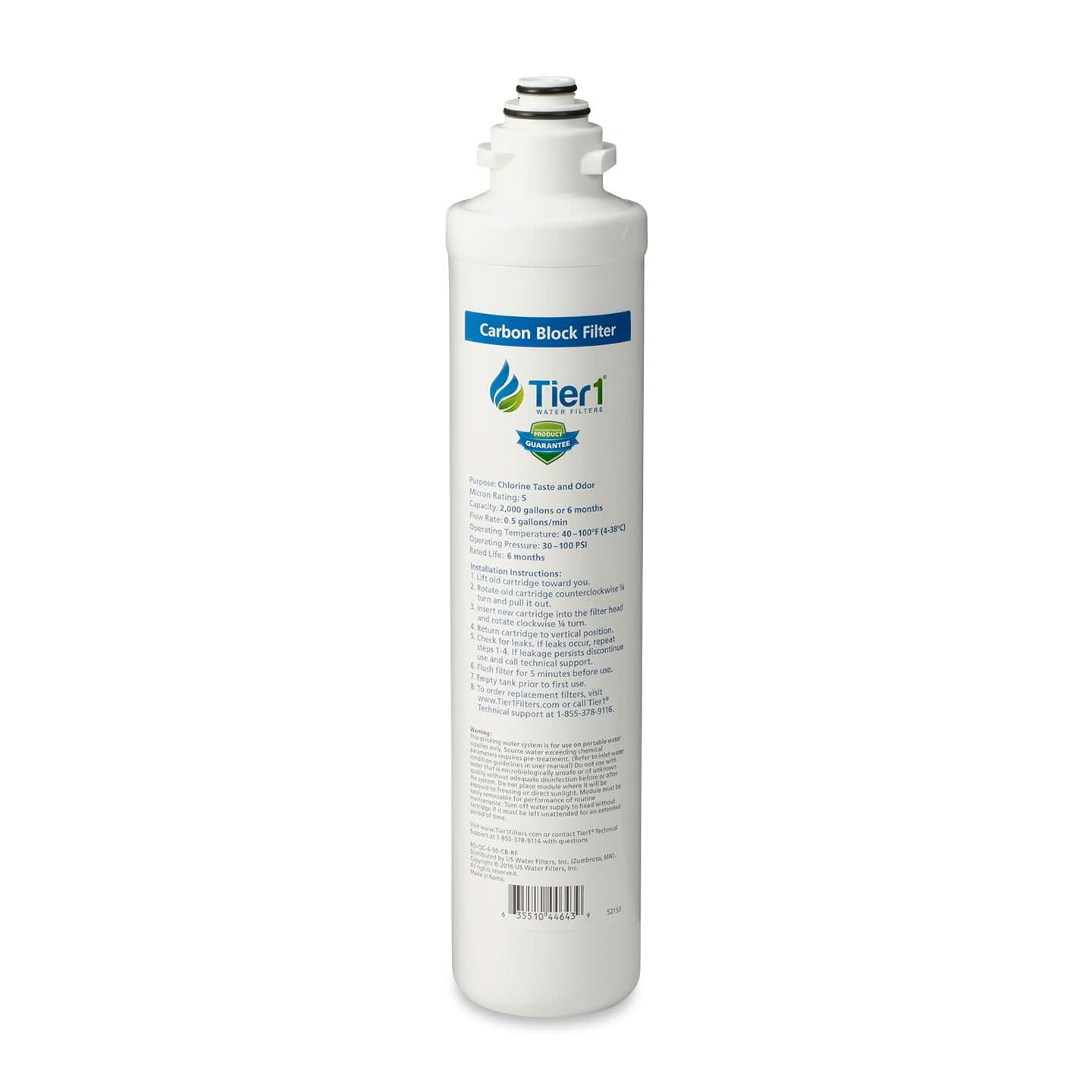 Tier1 RO-QC-450-CBRF 4-Stage Carbon Block Quick Change Reverse Osmosis Water Filter Replacement - WaterFilters.NET