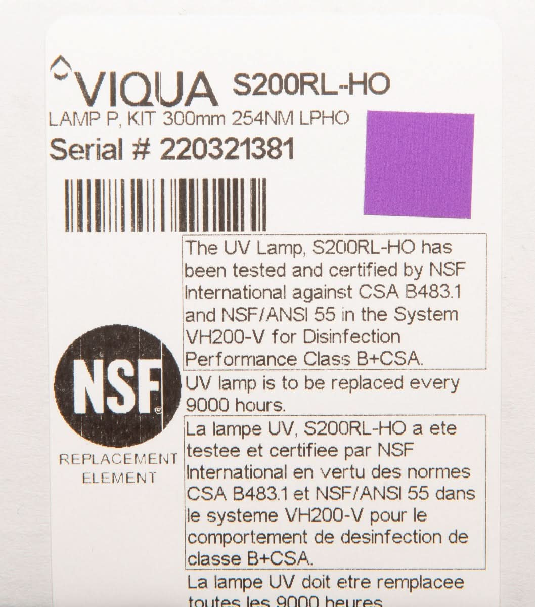 Viqua S200RL Replacement Lamp - WaterFilters.NET