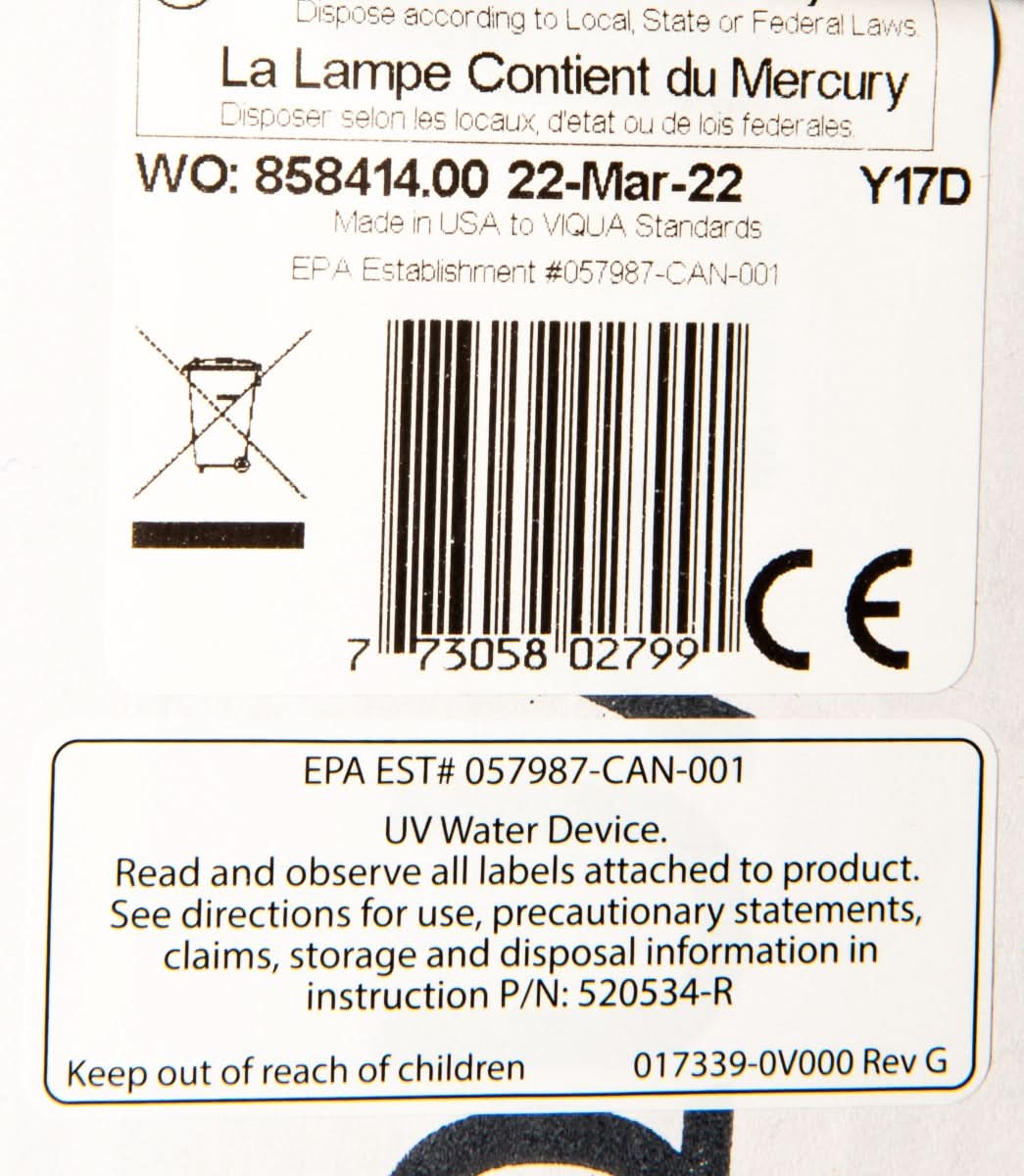S212RL Viqua Water Disinfection System UV Lamp - WaterFilters.NET