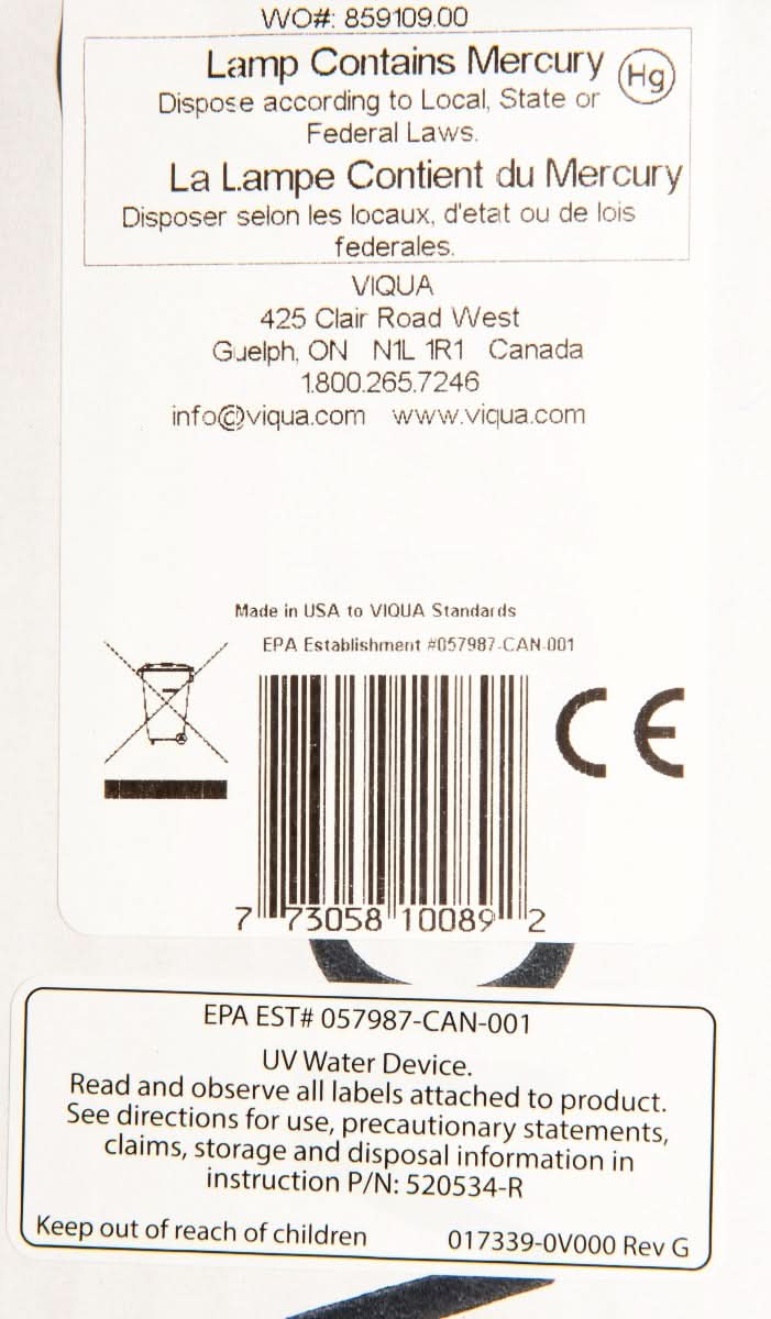 Viqua S463-QL Lamp/ Quartz Sleeve Combo Pack - WaterFilters.NET