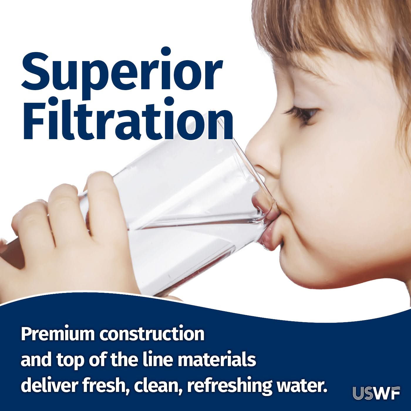 2-Stage Chloramine Reduction Whole House Water Filtration System by USWF, Sediment and Chloramine Reduction Carbon Block, 1" Inlet/Outlet