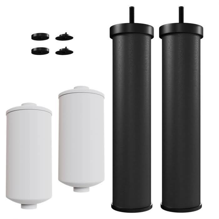USWF Gravity Filter Elements Combo Pack, Black Carbon And Fluoride Filtration Elements - WaterFilters.NET