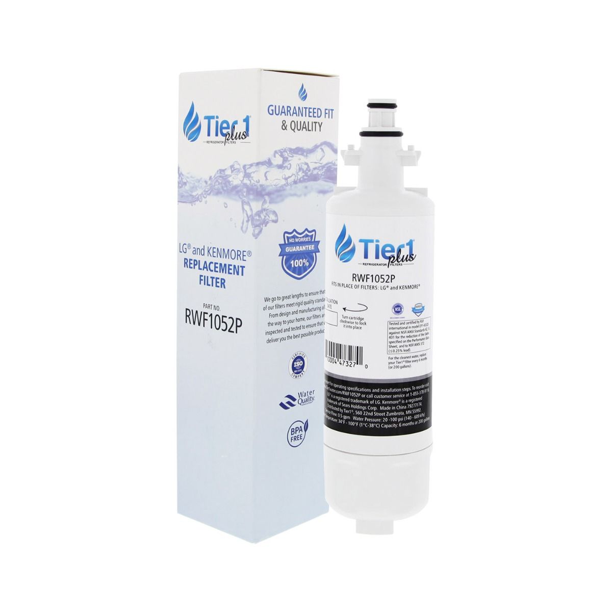 Tier1 Plus LG LT700P Comparable Refrigerator Water Filter Replacement (filter)