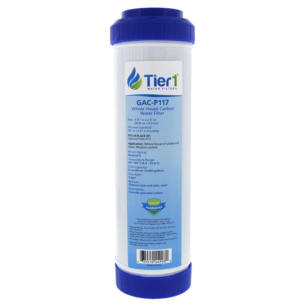 GAC-P117 Comparable Whole House Replacement Water Filter by Tier1